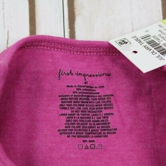 First Impressions Toddler Girls Hello Baby-Print T-Shirt, Size 4T - Picture 4 of 6